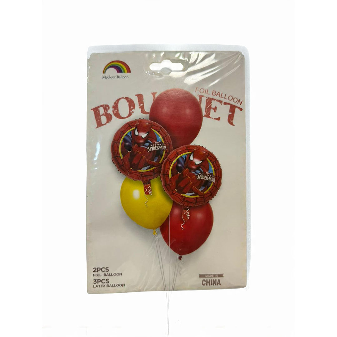 بالون هيليوم - سبايدرمان - 5 قطع - متعدد الالوان - RAM16-013