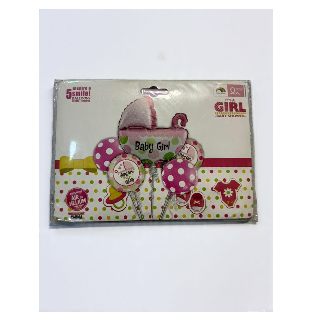 بالون هيليوم للسبوع - بنات - 5 قطع - متعدد الالوان - RAM16-015