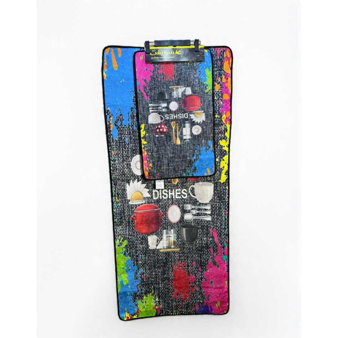 سجادة مطبخ صغيرة - 2 قطعة - متعدد الالوان - RAMT13-118