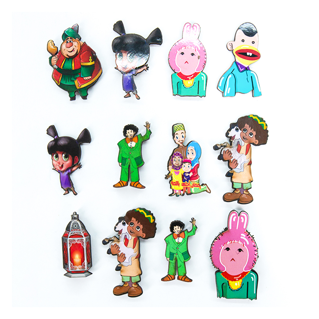 طقم مغناطيس ثلاجة اشكال رمضان - 12 قطعة