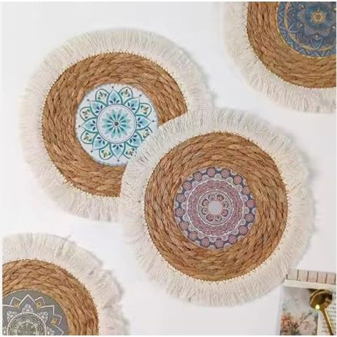 كوستر خوص مدور - 38 سم