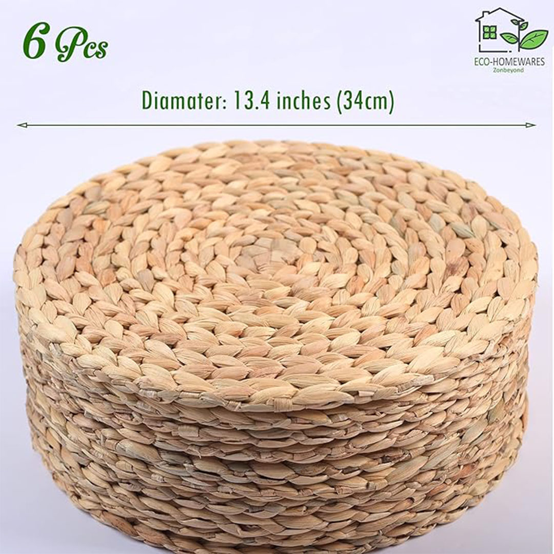 مفارش طعام كبيرة من الخيزران للمائدة - 6 قطع