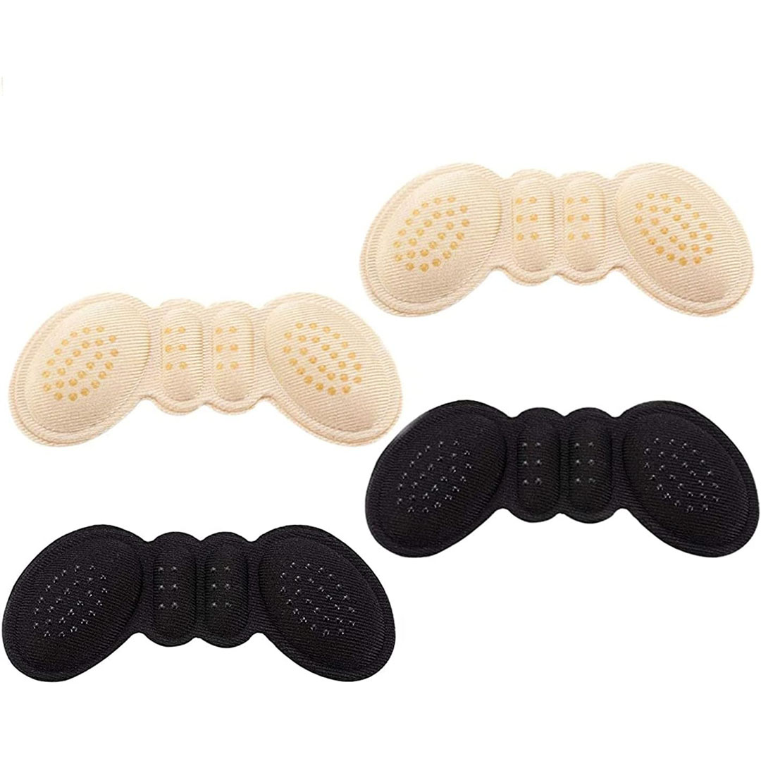 زوجان من وسادات الكعب - أسود/بيج