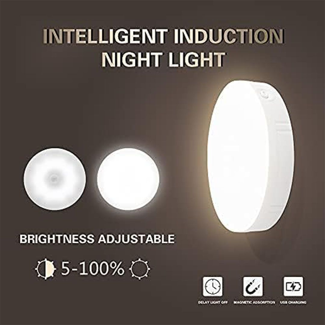 مصباح دائري قابل لإعادة الشحن بمستشعر الحركة