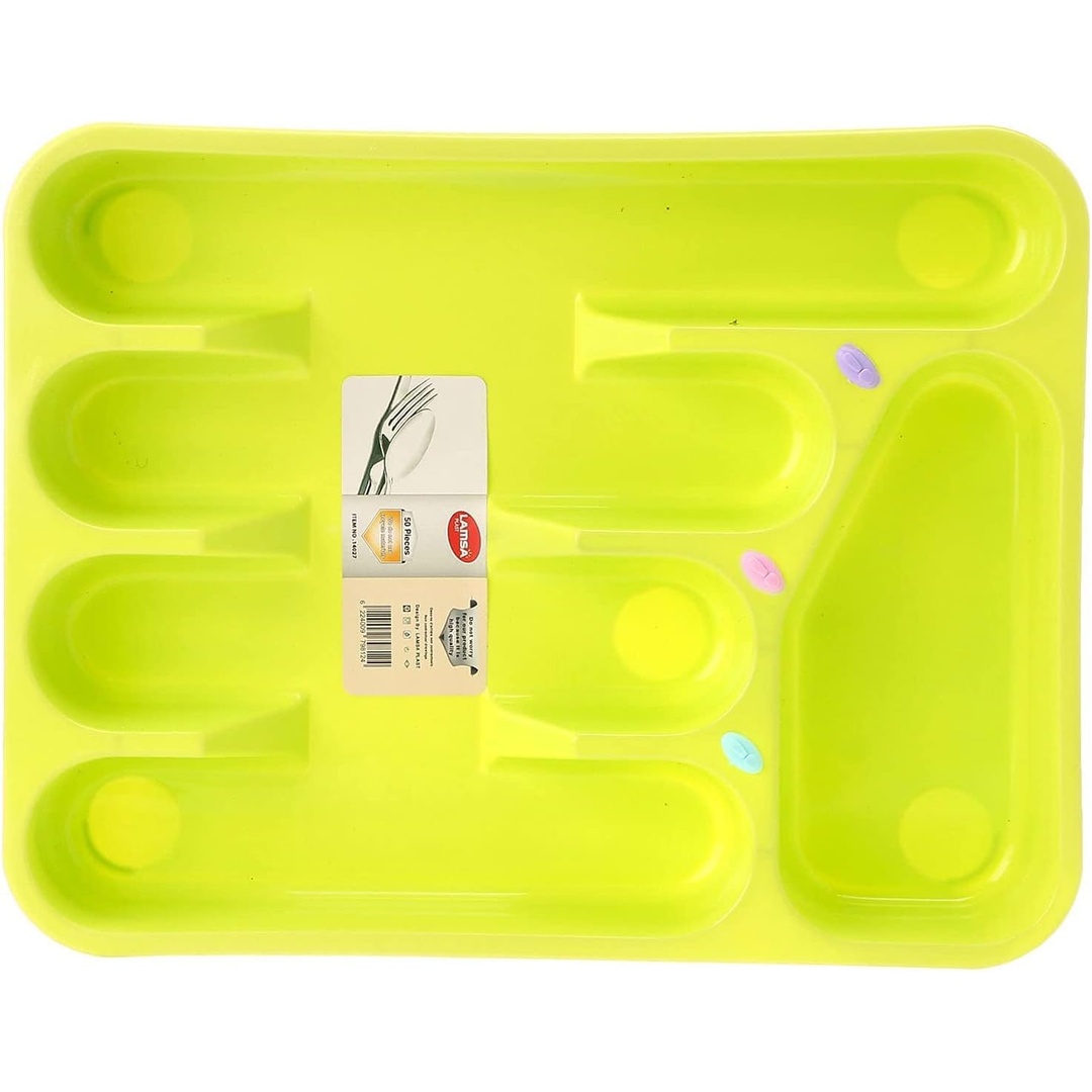 منظم درج الملاعق من لمسه بلاست - الوان متعددة