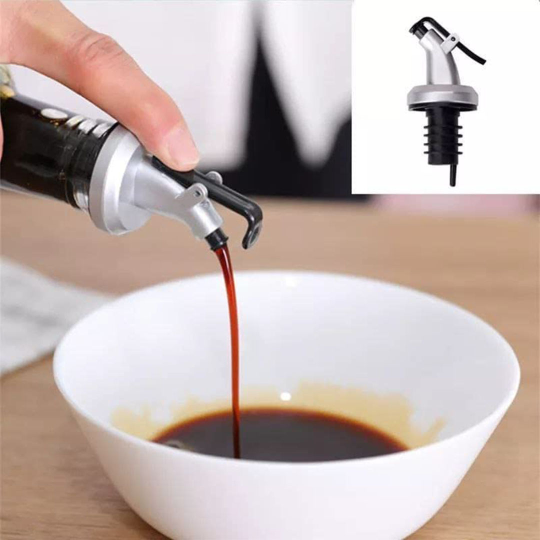 طقم عبوات زيوت وتوابل زجاج - 5 قطع - شفاف