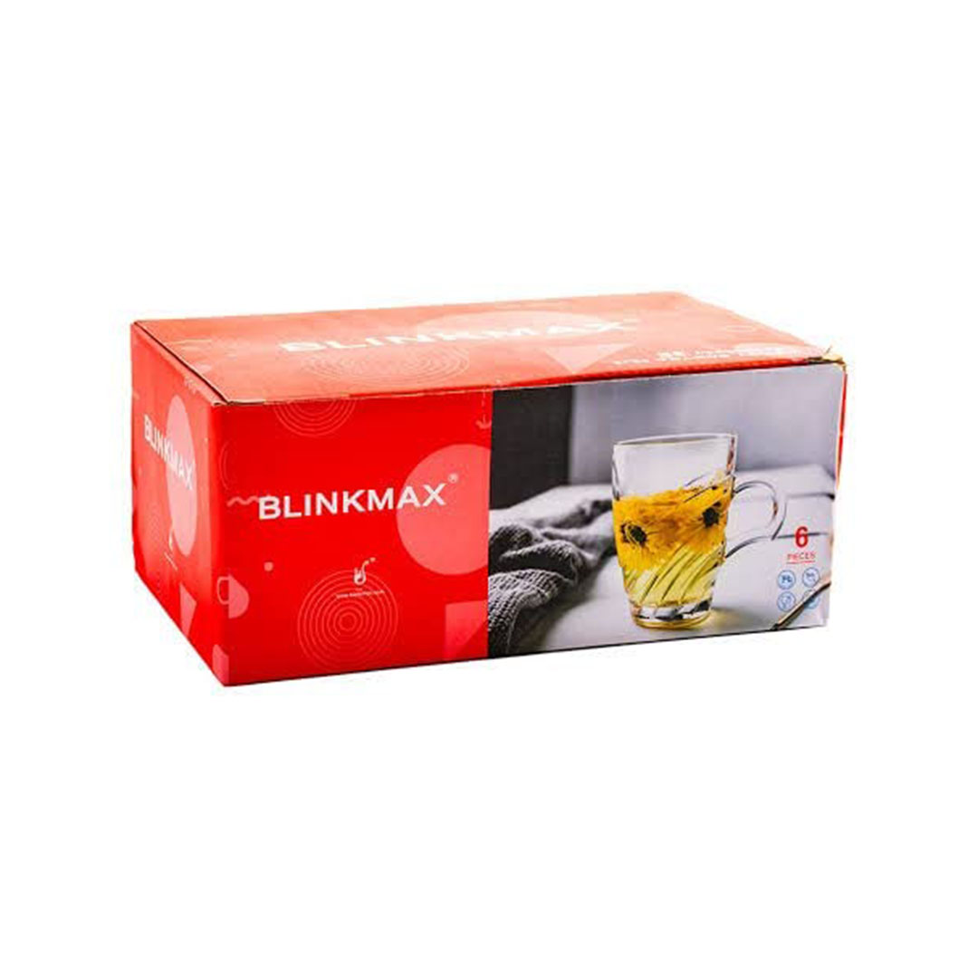 طقم اكواب شاي زجاجية مموج من بلينكماكس - 3 قطع