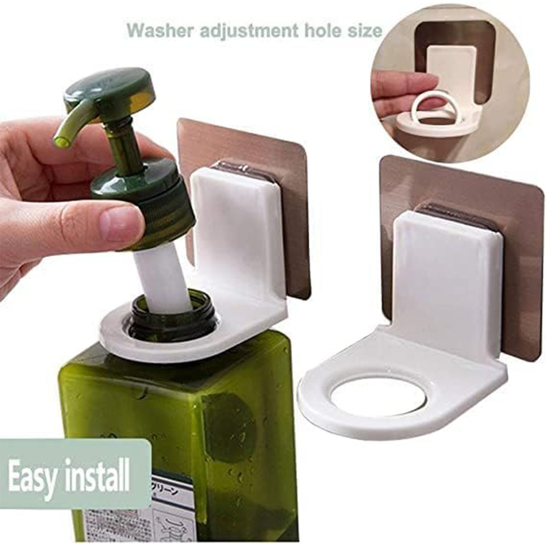 حامل زجاجة جل الاستحمام - أبيض - قطعتين