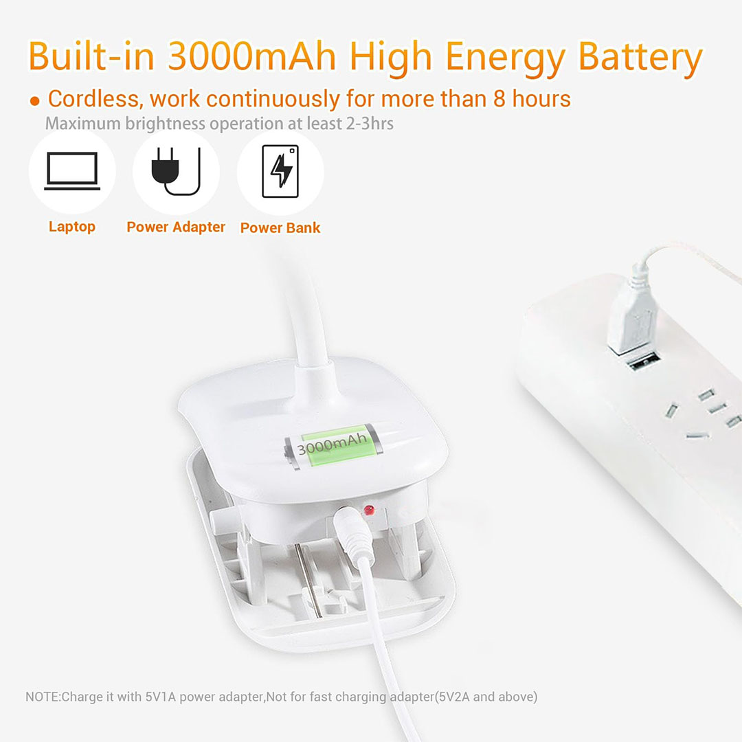 مصباح مكتب ب3 أوضاع LED مع مشبك
