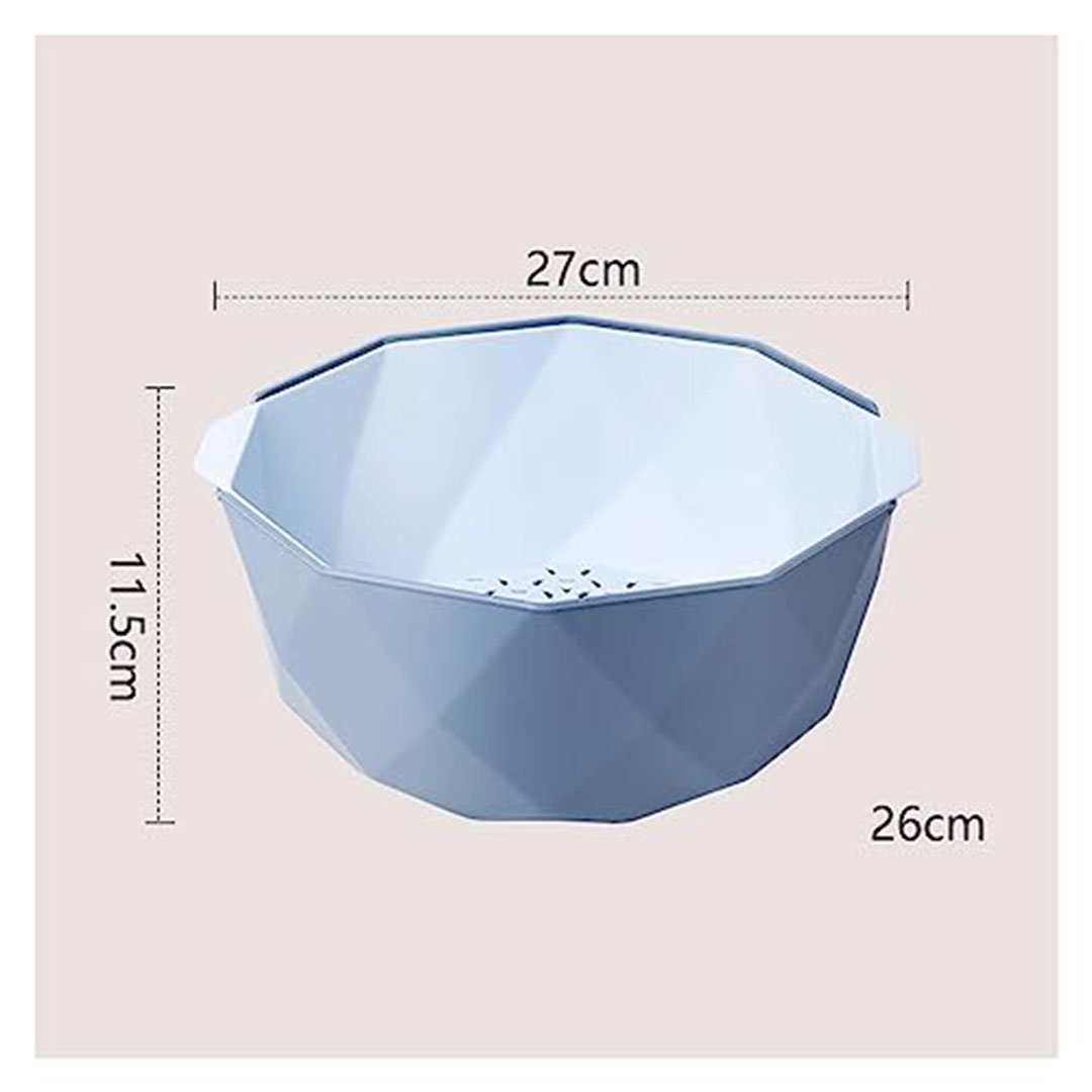 سلة و مصفاة الفواكه - أزرق