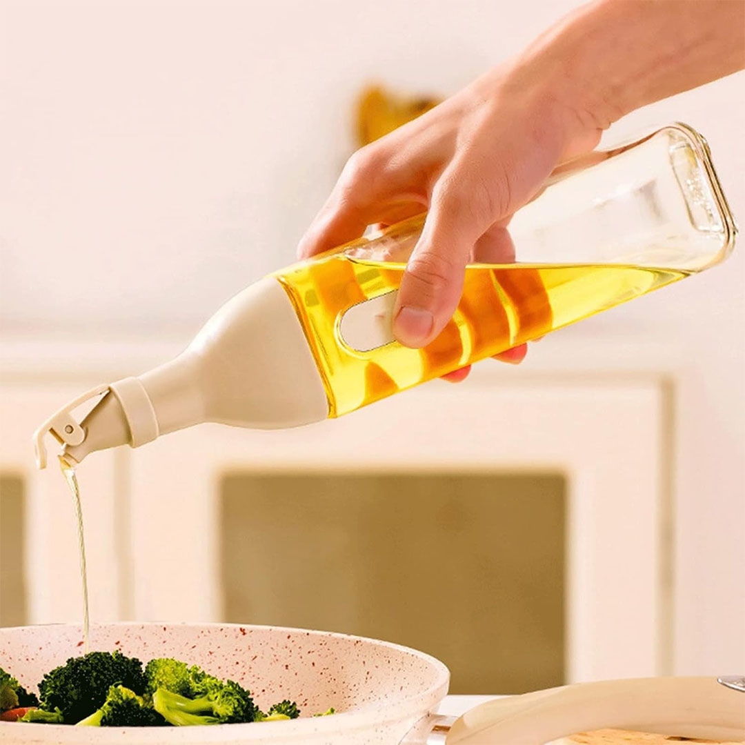 زجاجة زيوت بلاستيك - 550 مل - شفافة