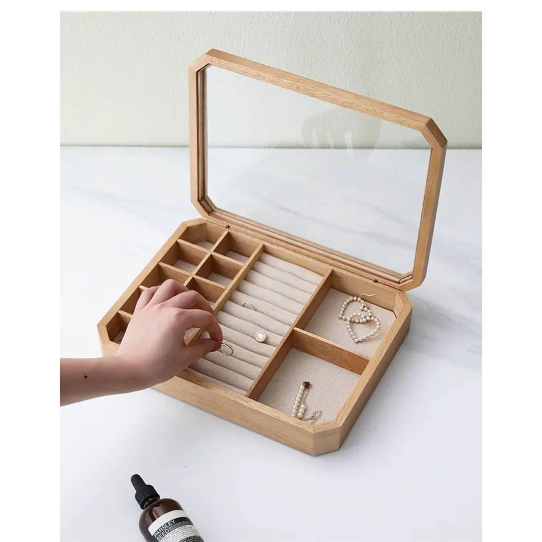 صندوق مجوهرات واكسسوارات - خشب