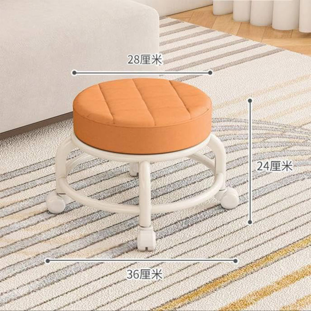 كرسي مبطن إسفنج دوار 360 درجة - بني