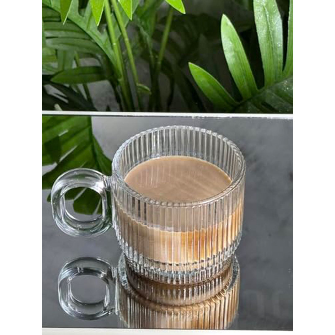 طقم اكواب مخطط سلفادور من البنا جلاس - 6 قطع