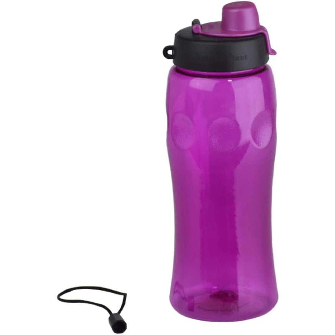 زجاجة مياه بلاستيكية محكمة الغلق من لمسة بلاست - بينك - 750 مل