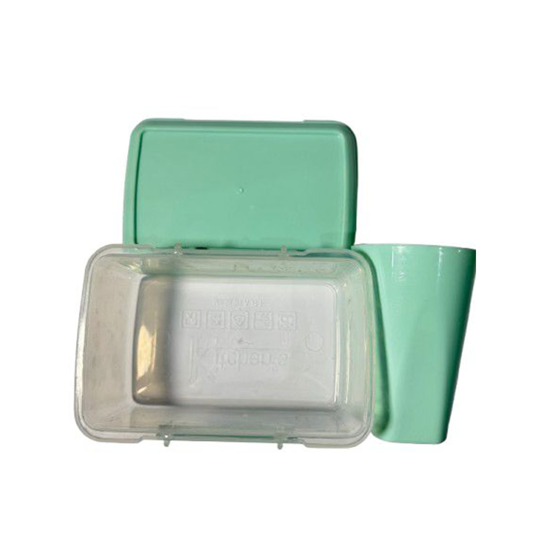 لانش بوكس + كوبايه - لبني - 17*11 سم