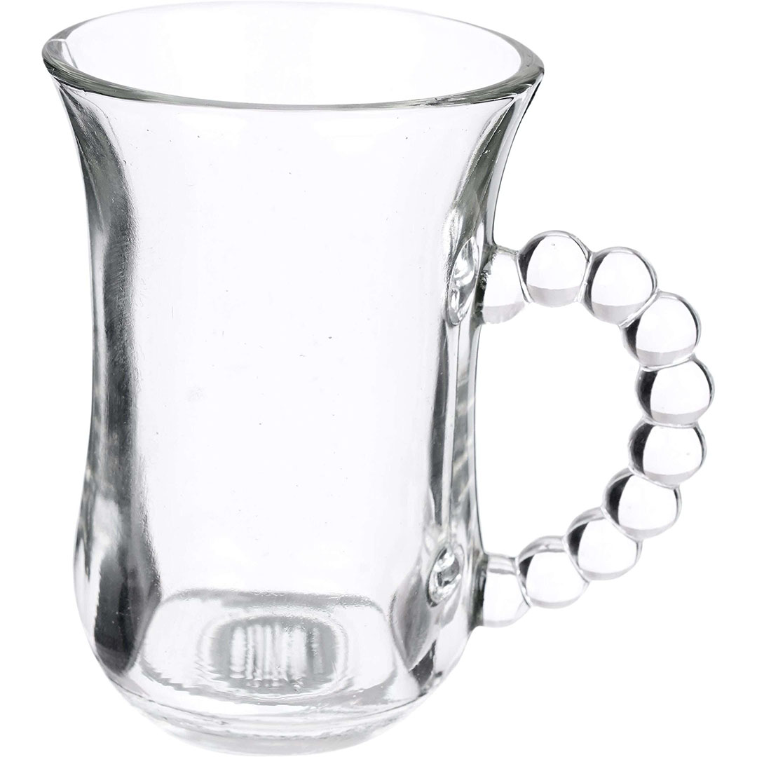 طقم أكواب شاي زجاجية منزلية - 6 قطع - 170 مل