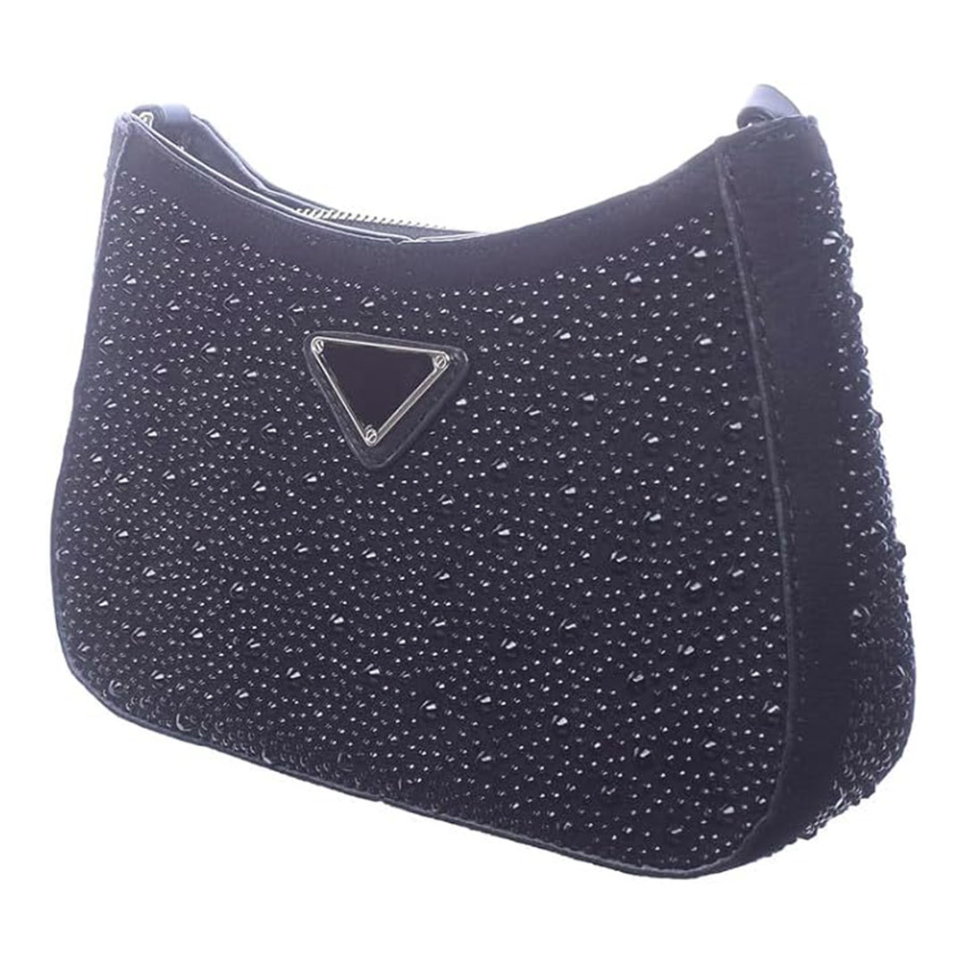 شنطة كروس شمواه للنساء ستراس - أسود - 9-3