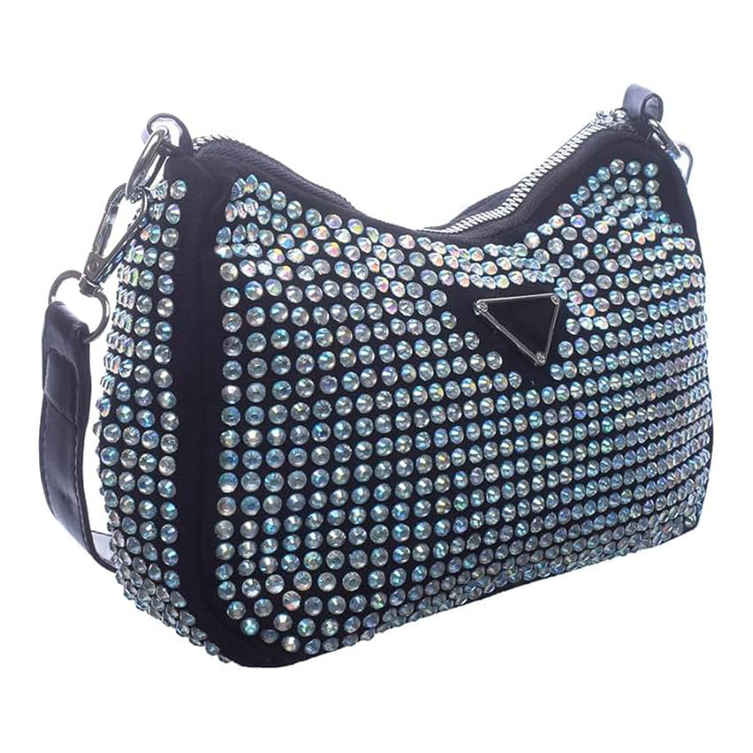 شنطة كروس شمواه للنساء ستراس - أسود - RM 119