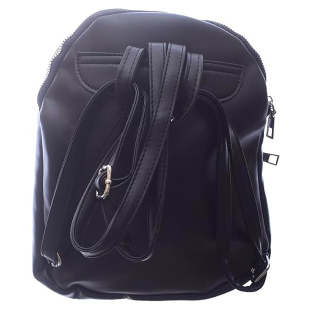 شنطة ظهر شمواه للنساء ستراس - أسود/فضي - RM 108