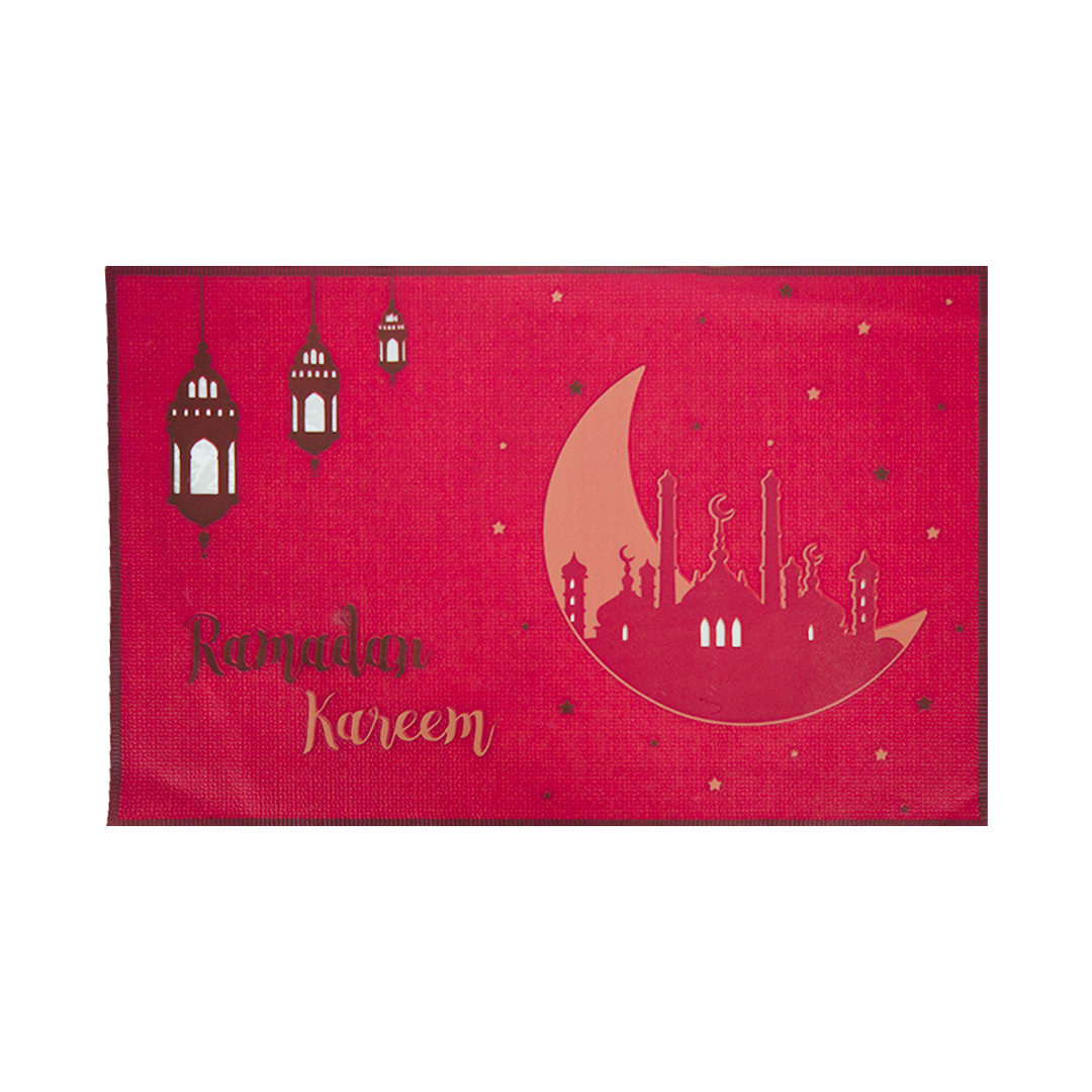 كوستر سيليكون للسفرة - 6 قطع - أحمر