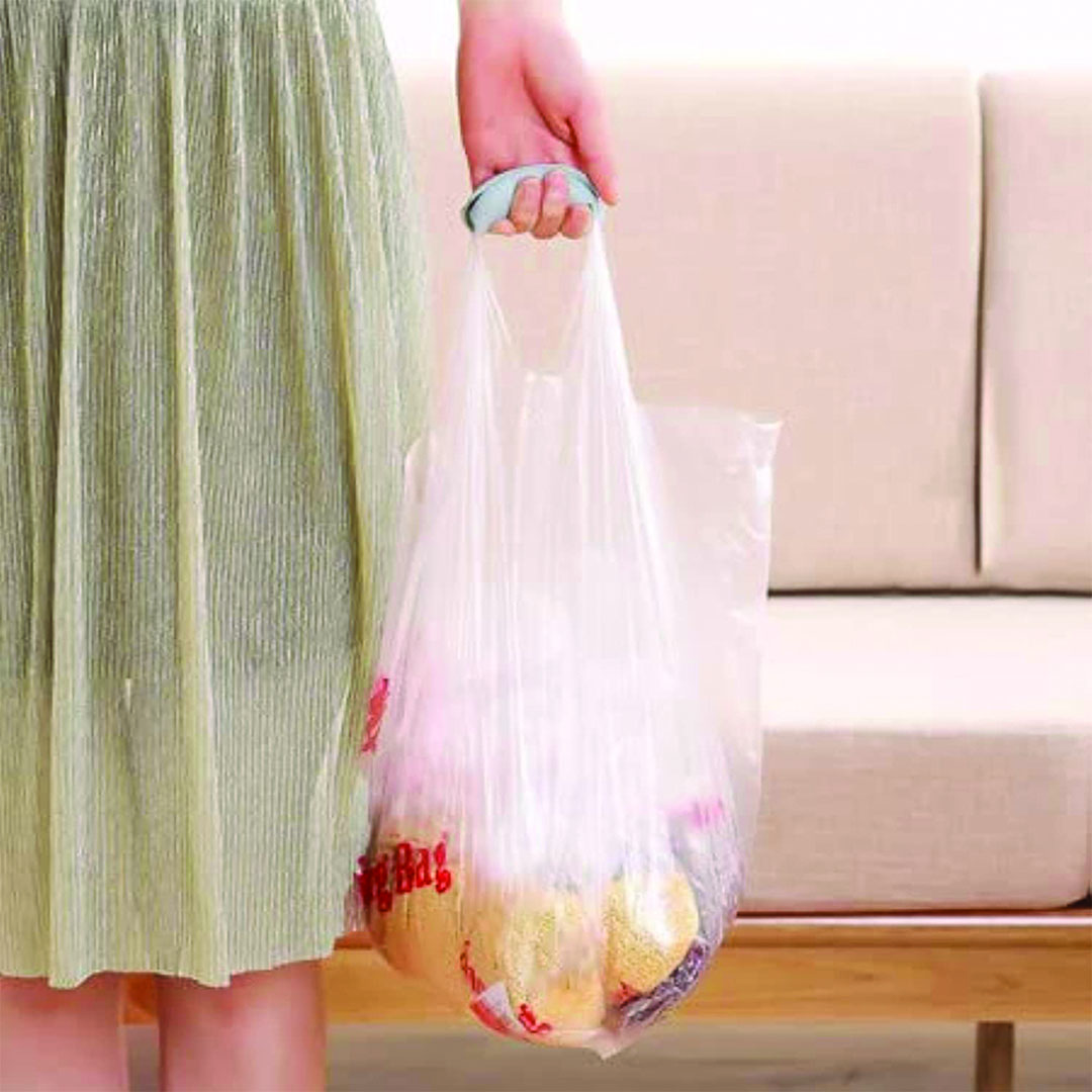 مقبض كيس بلاستيكي من السيليكون - 3 قطع - متعدد الألوان