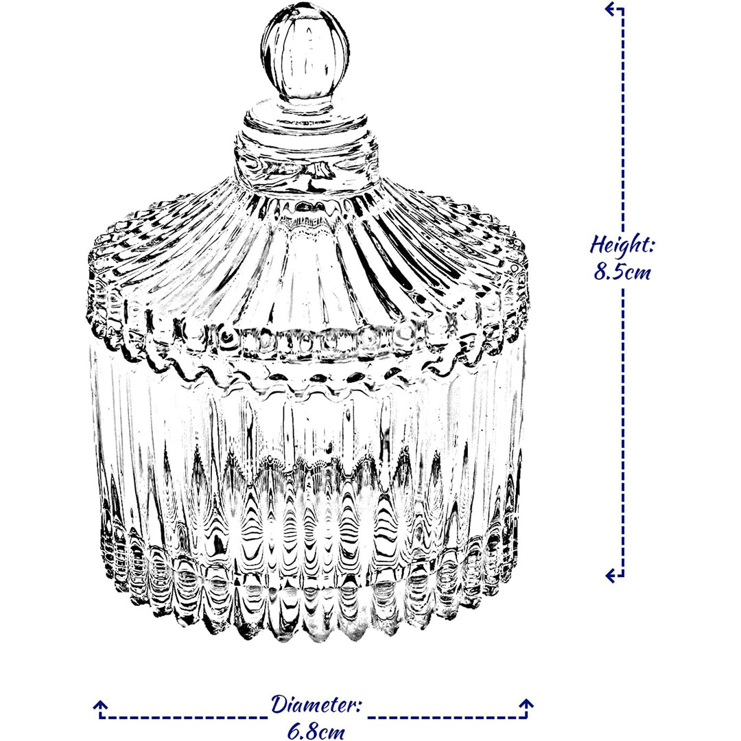 بونبونيرة زجاجية بغطاء البانيا - 90 مل