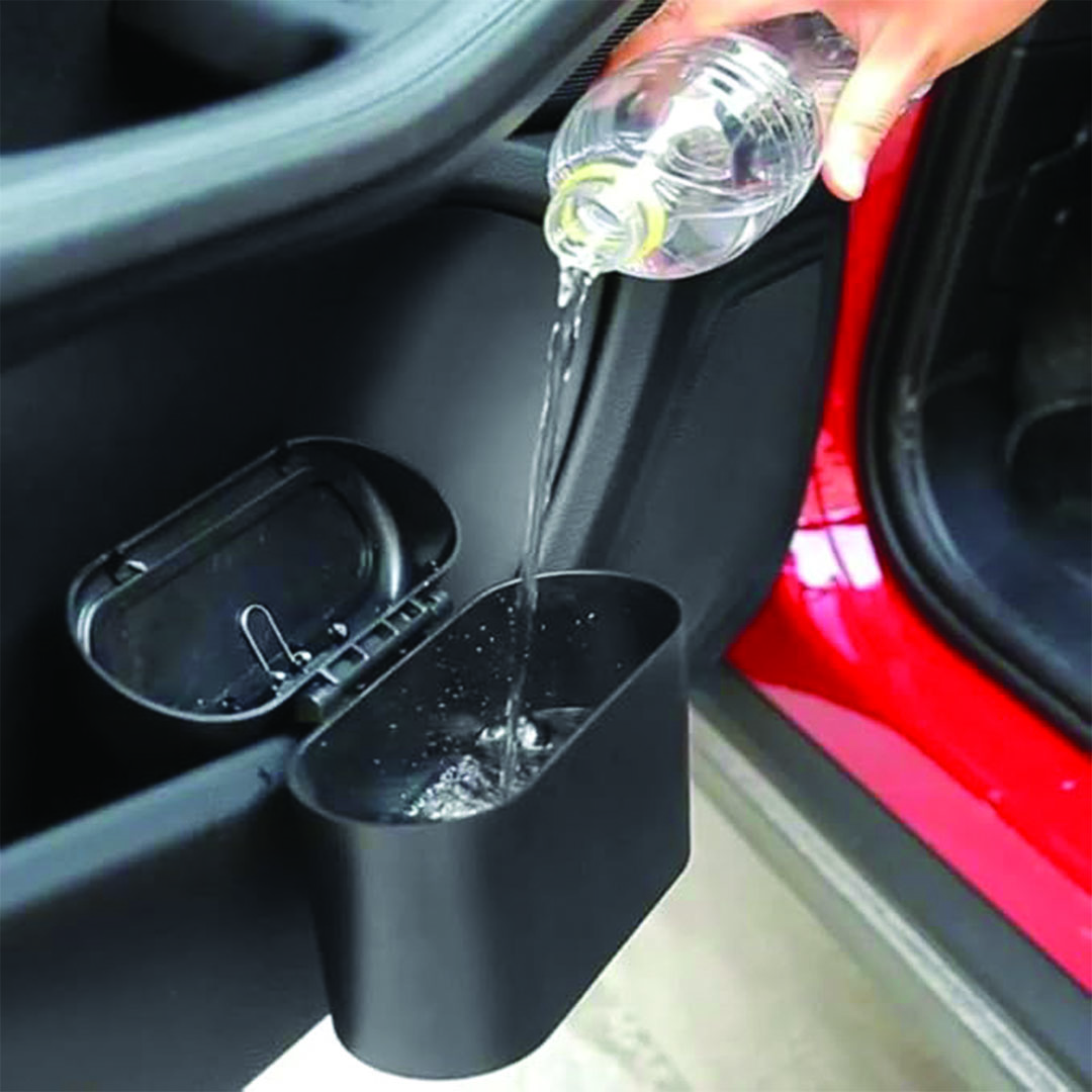 سلة مهملات معلقة للسيارة - أسود