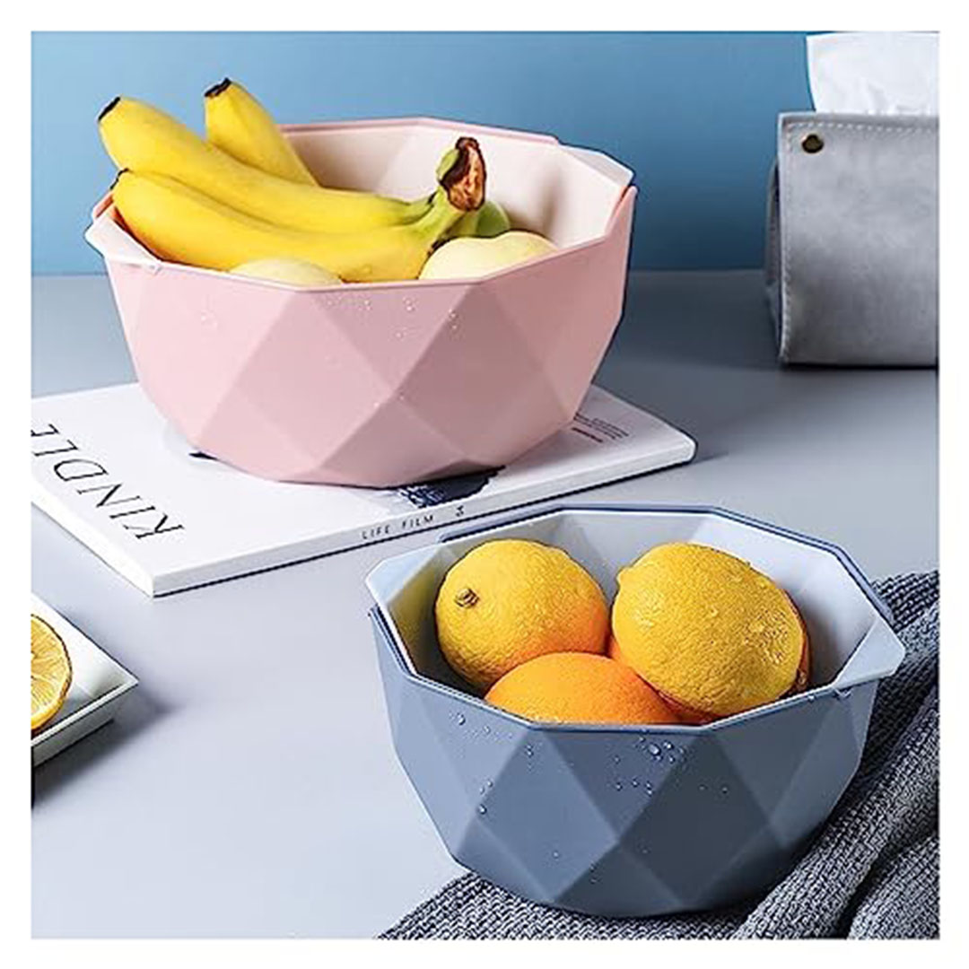 سلة و مصفاة الفواكه - أزرق