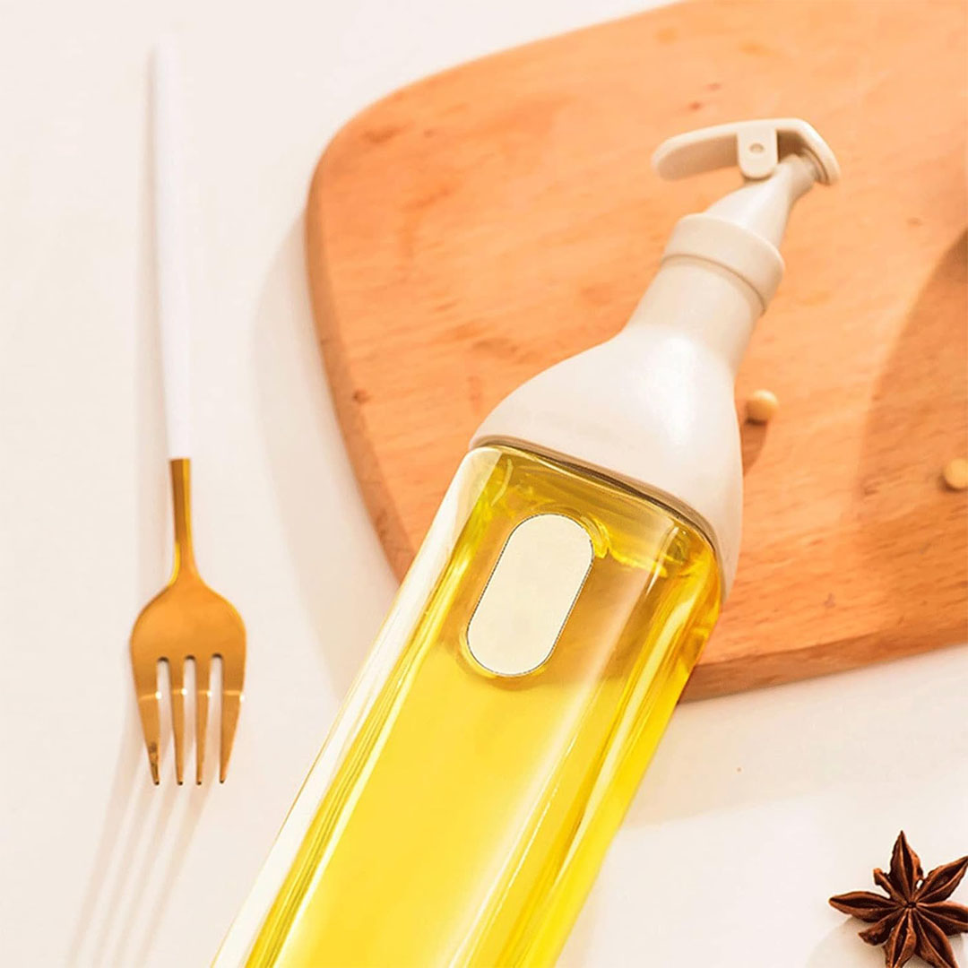 زجاجة زيوت بلاستيك - 550 مل - شفافة