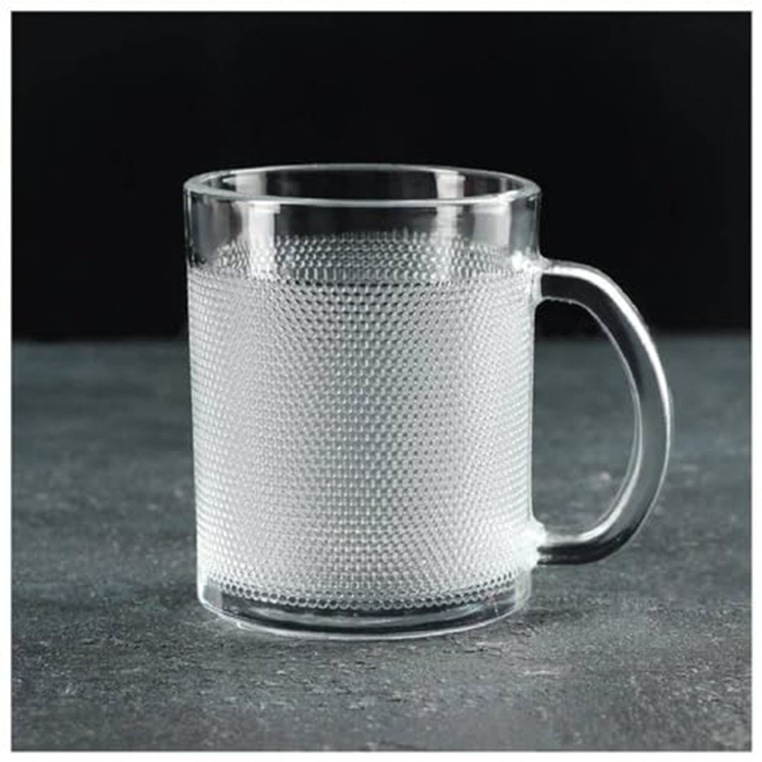 مج زجاجي منقط - 200 مل - 3 قطع