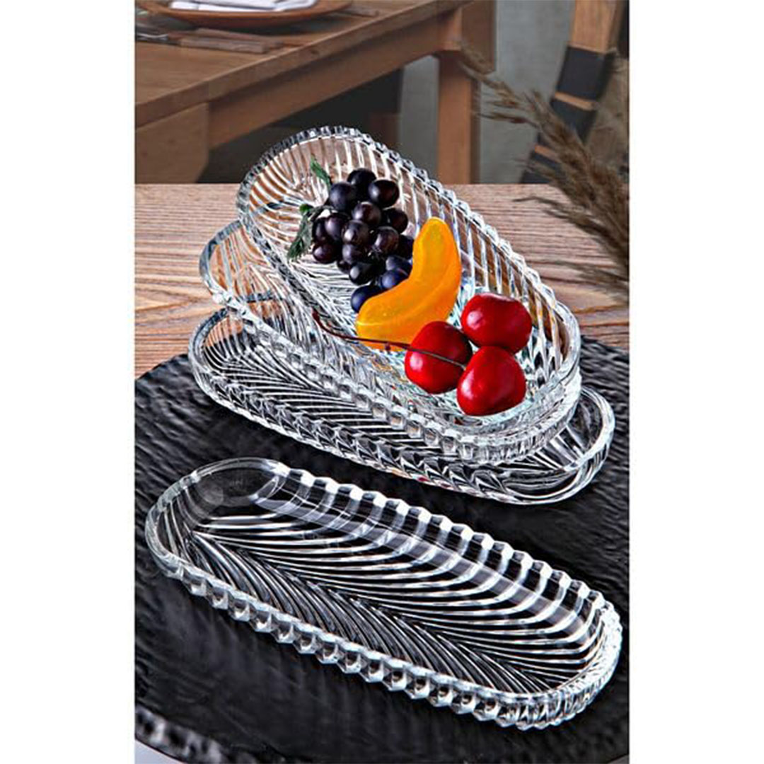 حامل طبق تقديم زجاجي - 30 سم