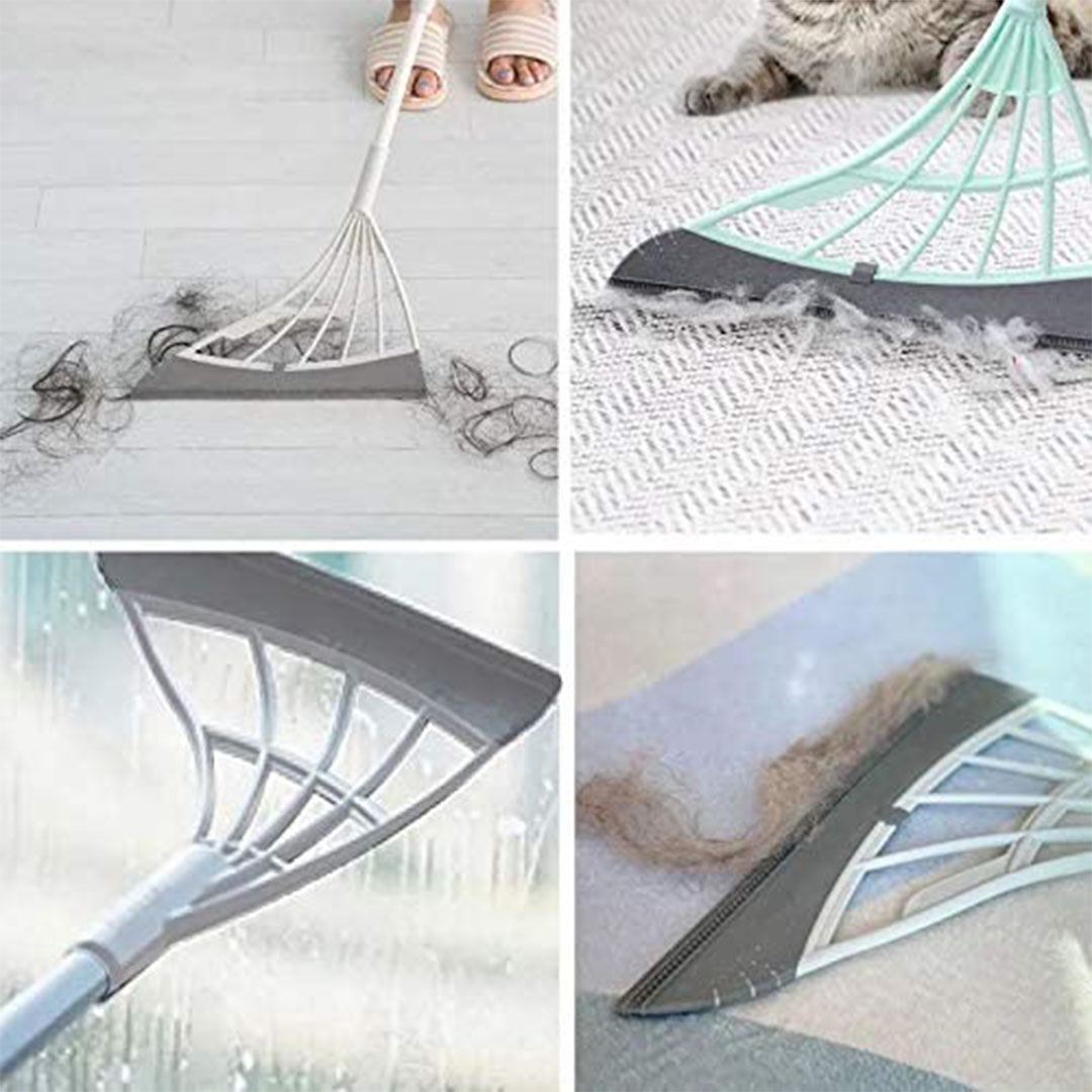 مكنسة لتنظيف الأرضيات - رمادي