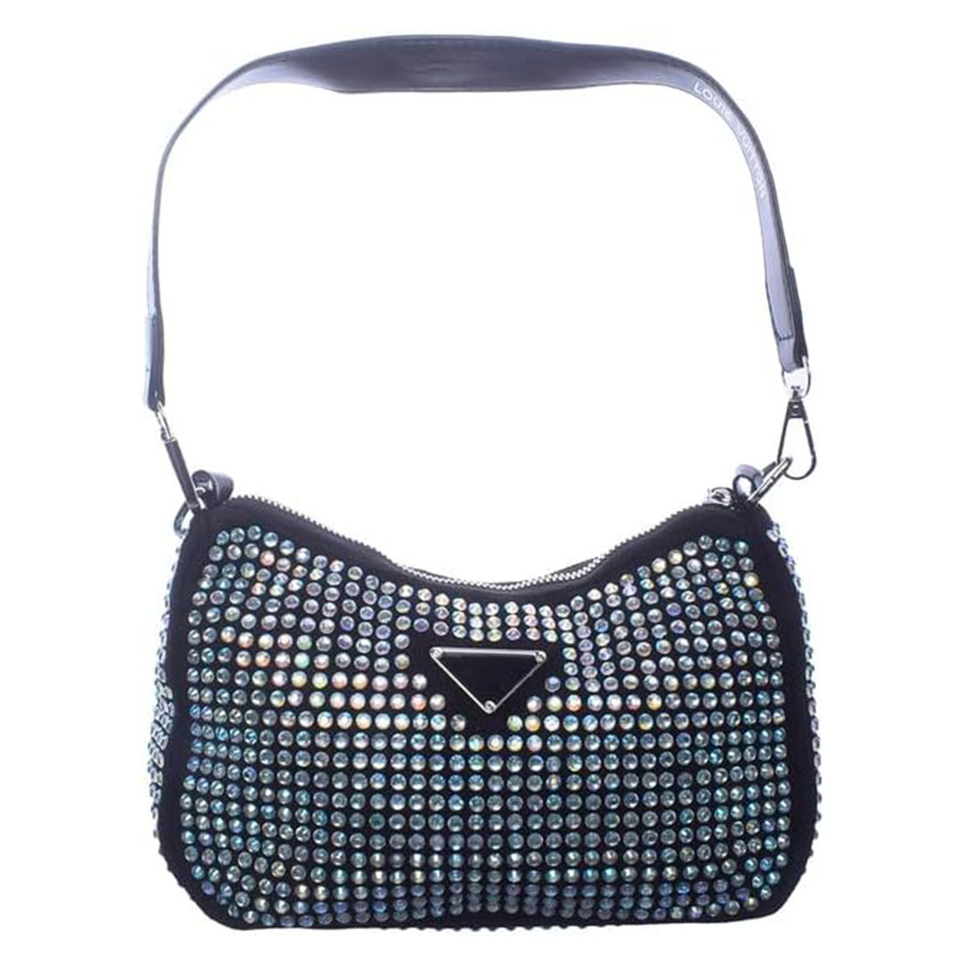 شنطة كروس شمواه للنساء ستراس - أسود - RM 119