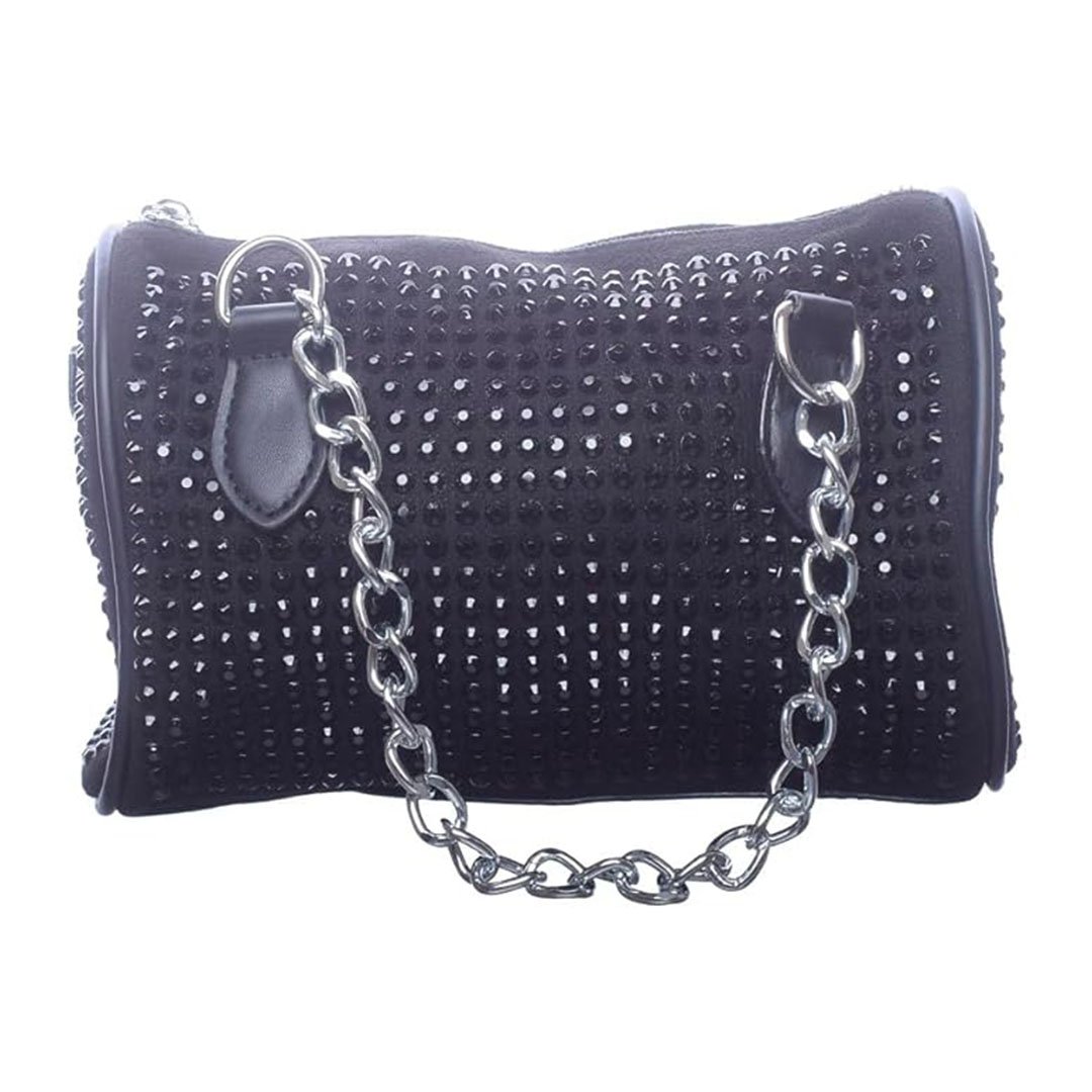 شنطة كروس شمواه للنساء ستراس - أسود - RM 117