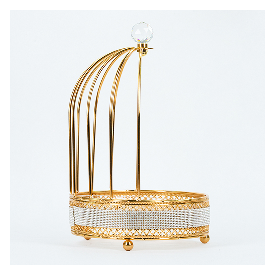 حامل كيك وفواكه رمضاني - ذهبي