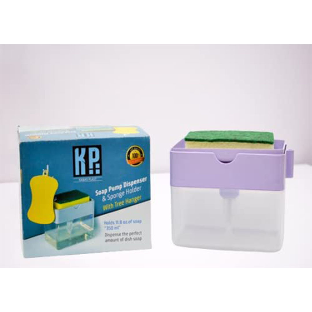 موزع صابون مع حامل ليفة - 2 قطعة