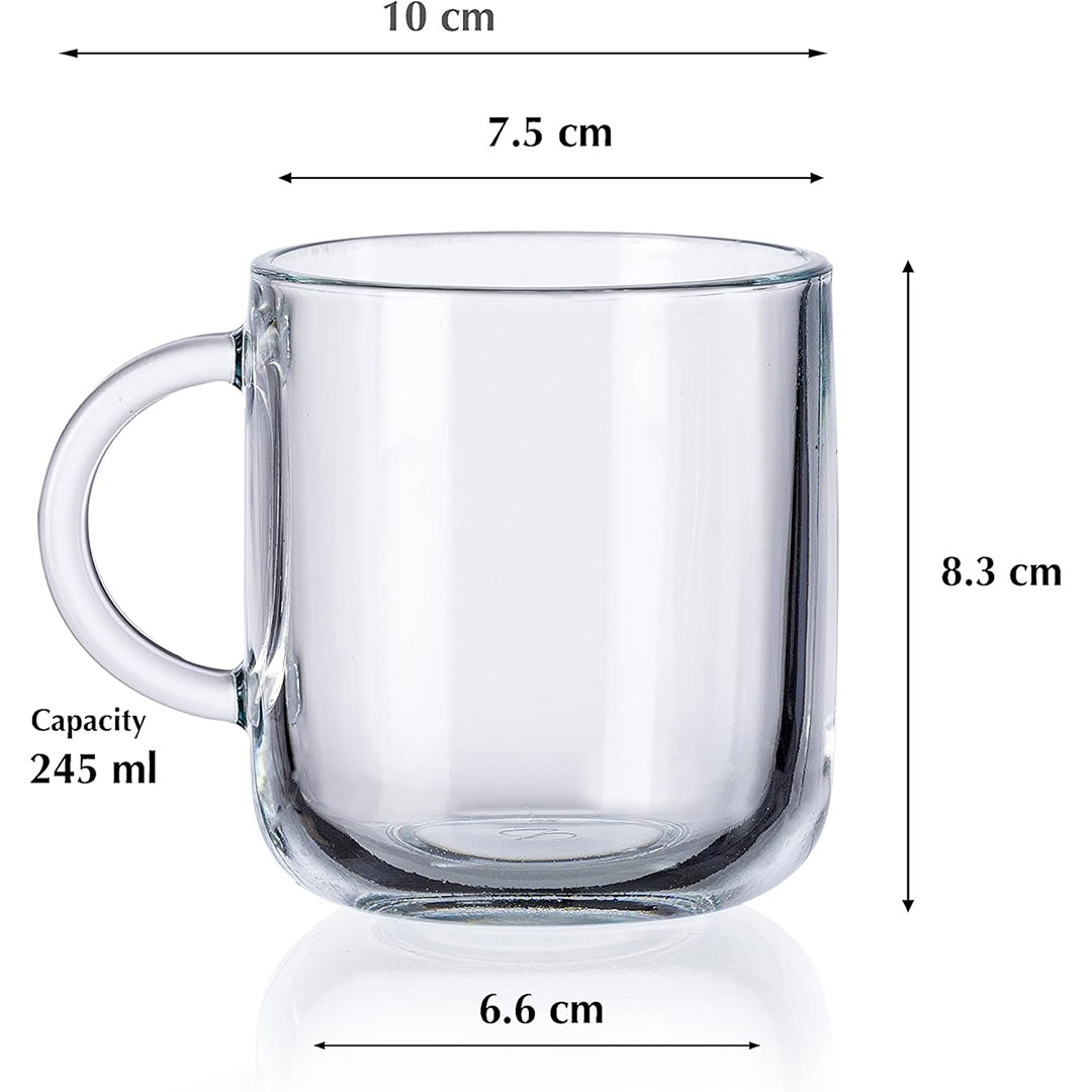 طقم مجات ايكونيك من باشابتشى - 6 قطع - 245 مل