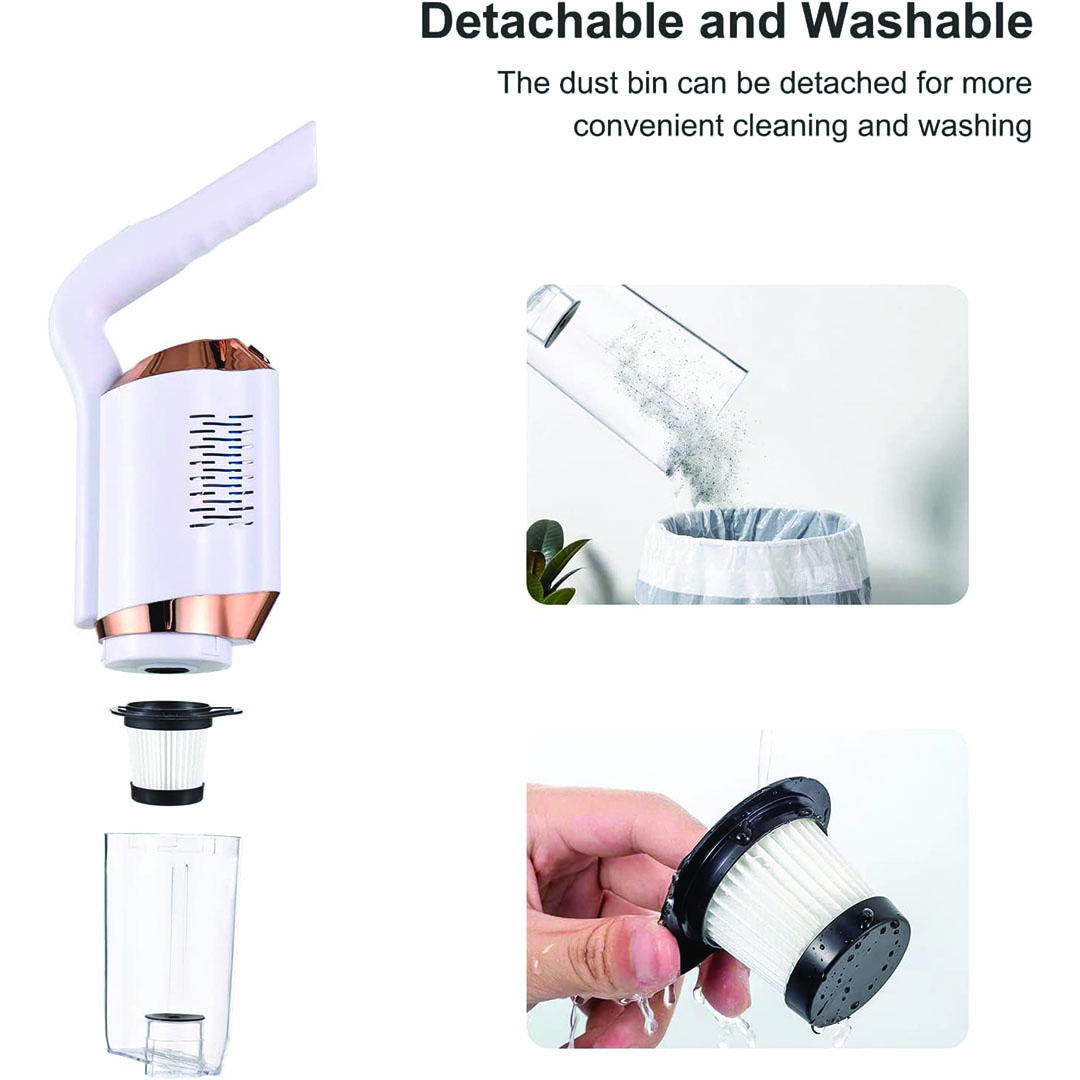 مكنسة كهربائية لاسلكية محمولة - أبيض