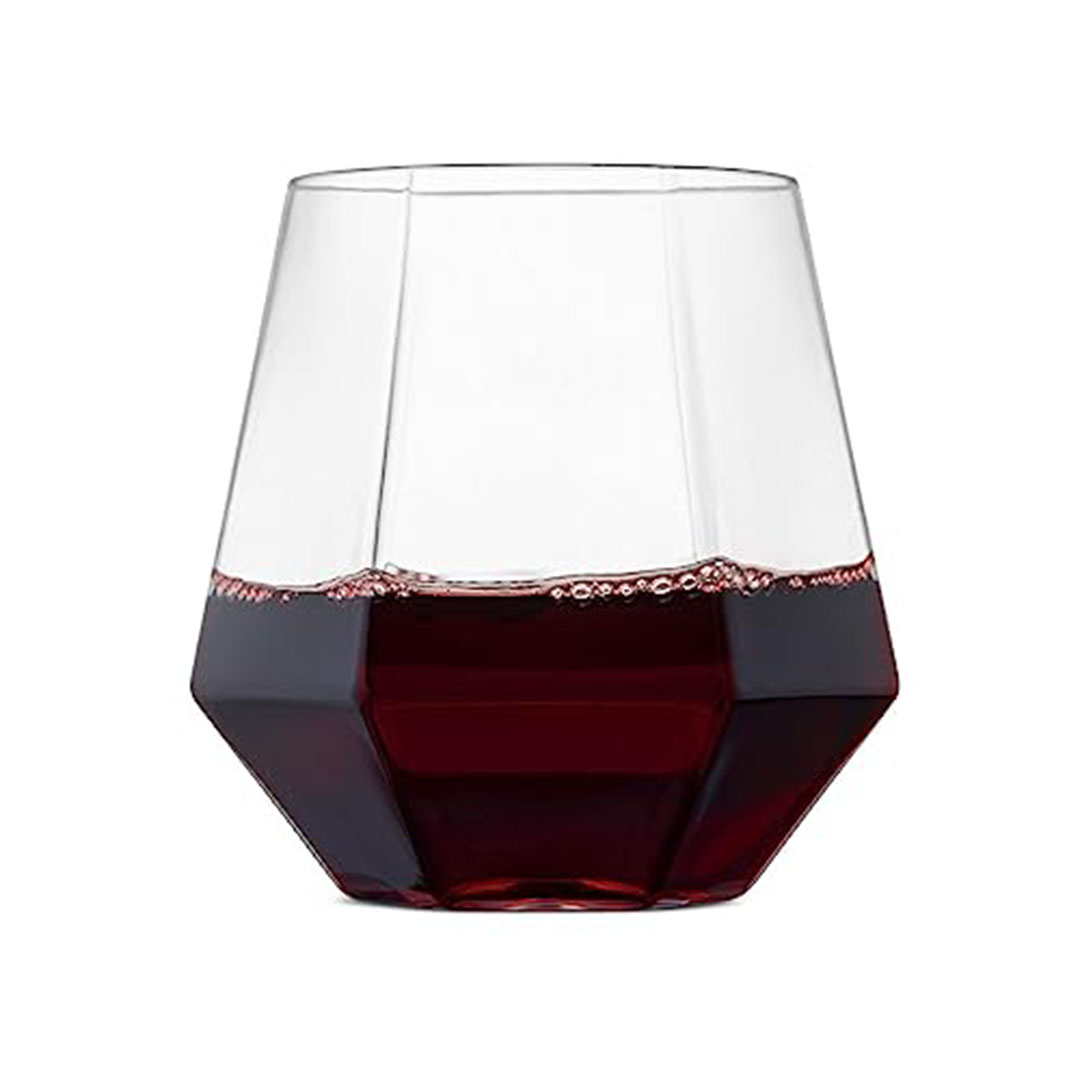 مجموعة أكواب مضلعة شكل سداسي - 6 قطع - 354 مل