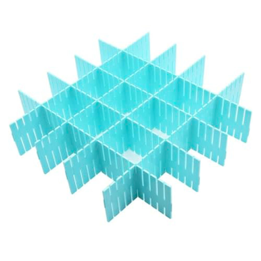 منظم الأدراج بلاستك - أزرق