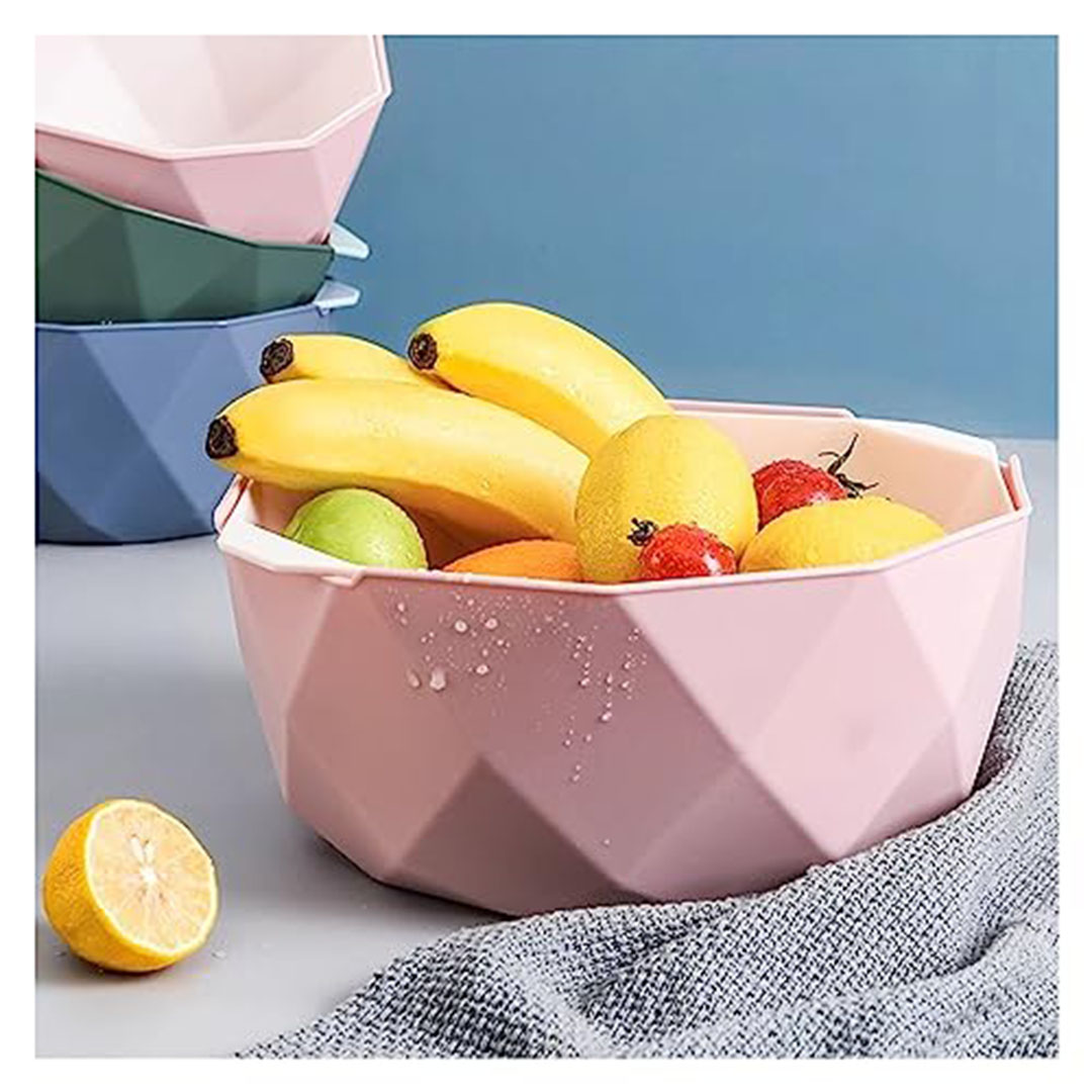 سلة و مصفاة الفواكه - أزرق