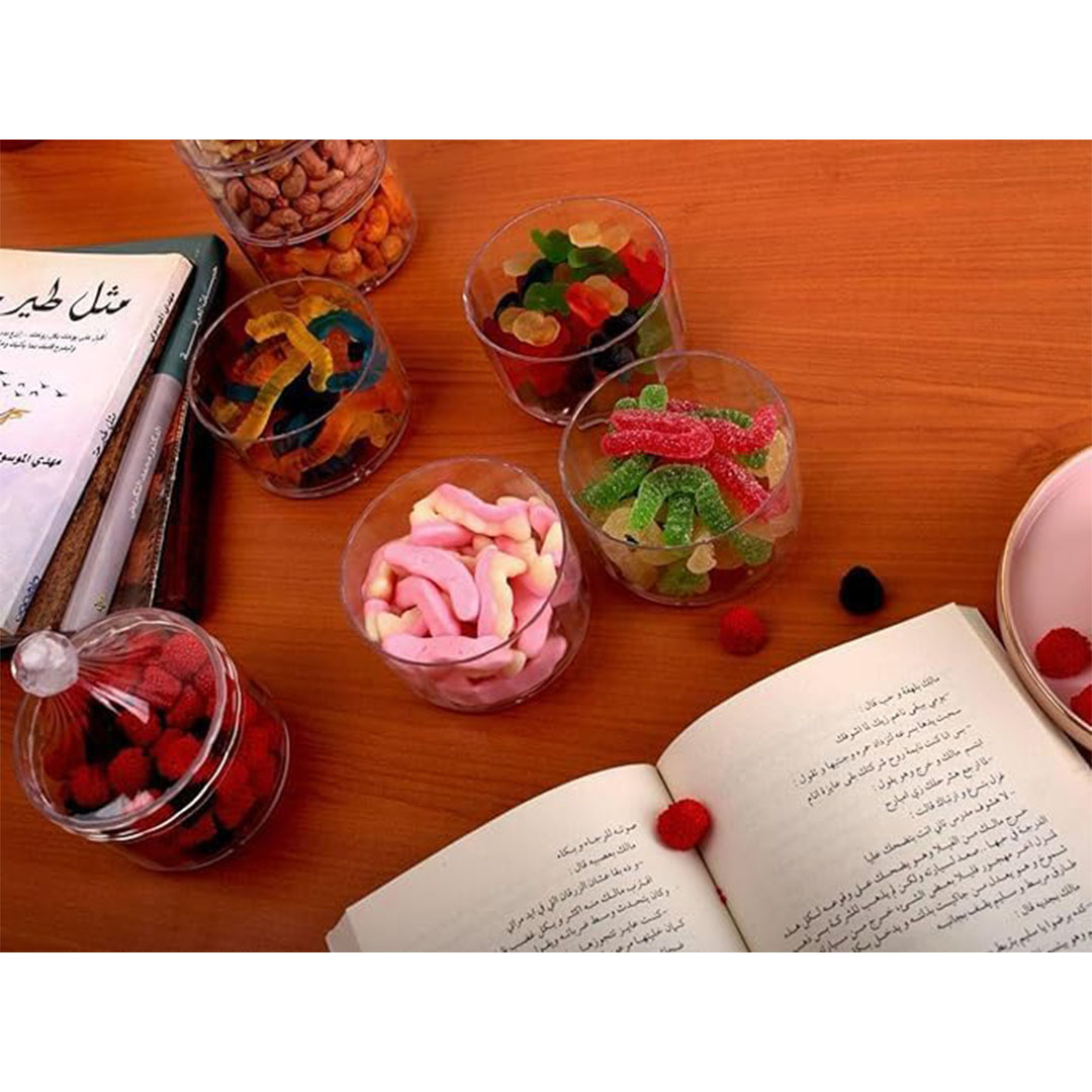 طقم أكريلك لتقديم الحلويات - 3 ادوار - شفاف