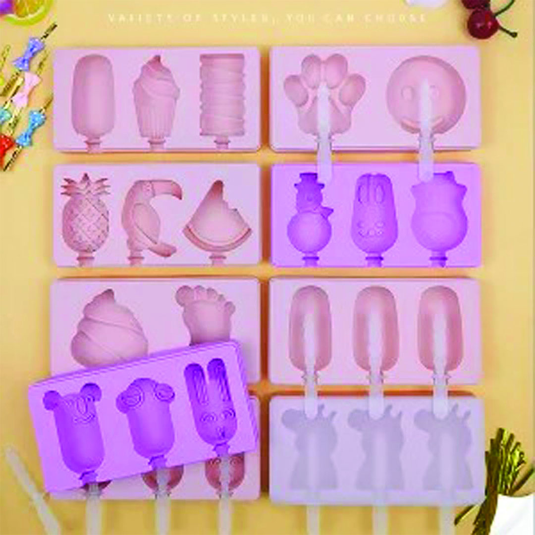 قالب أيس كريم أشكال مختلفة - متعدد الألوان