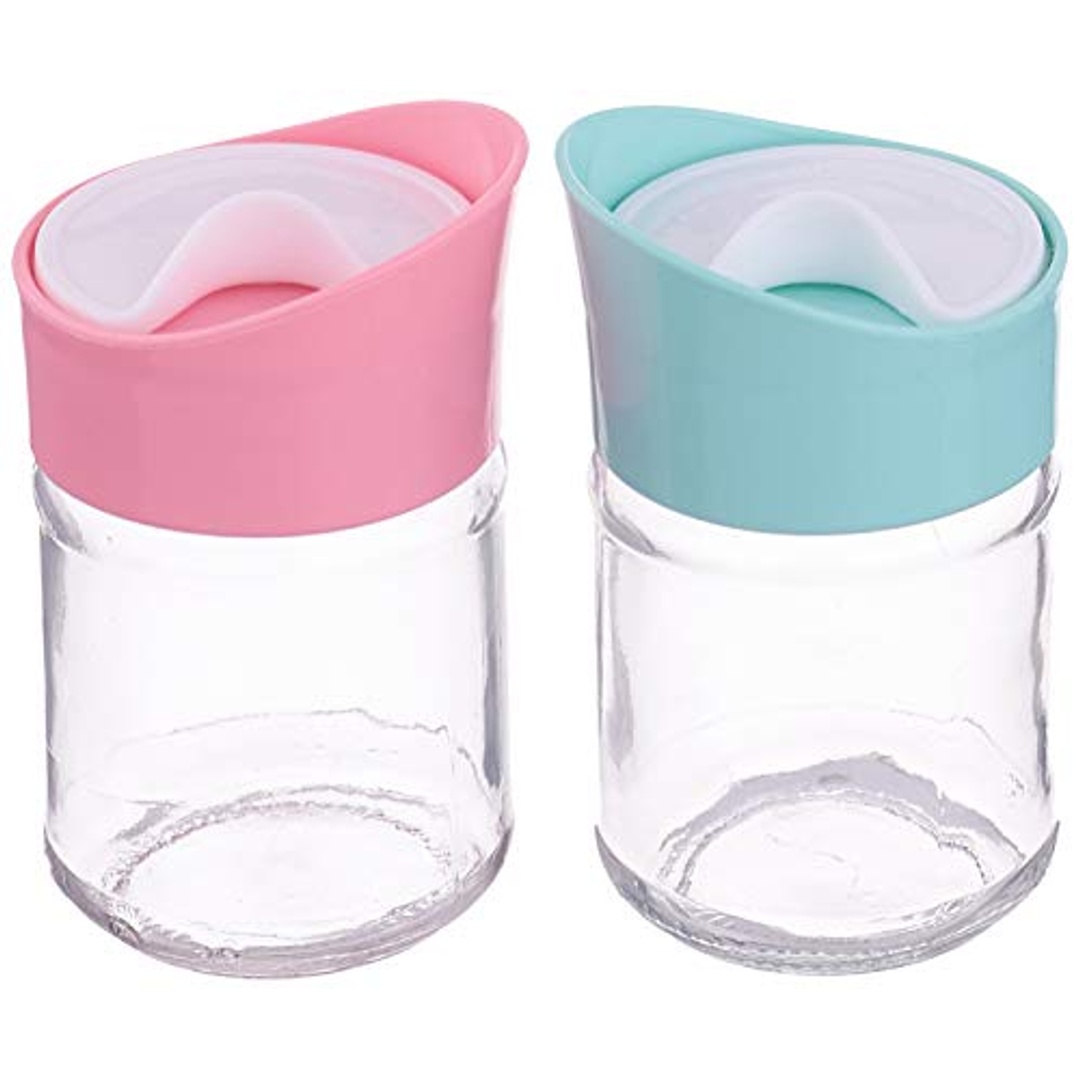 طقم ملاحات زجاج بغطاء بلاستيك - قطعتين - 147 مل