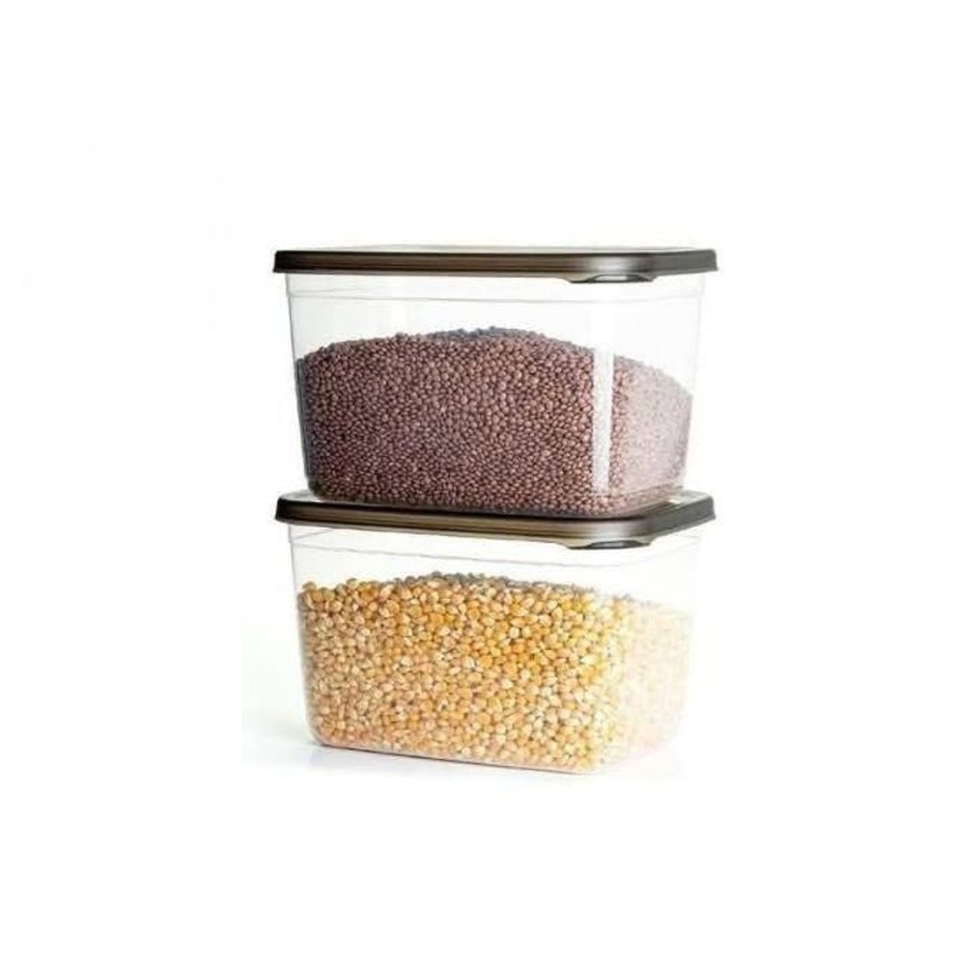 طقم 2 علبة حفظ البقوليات من لمسة بلاست - 3.5 لتر