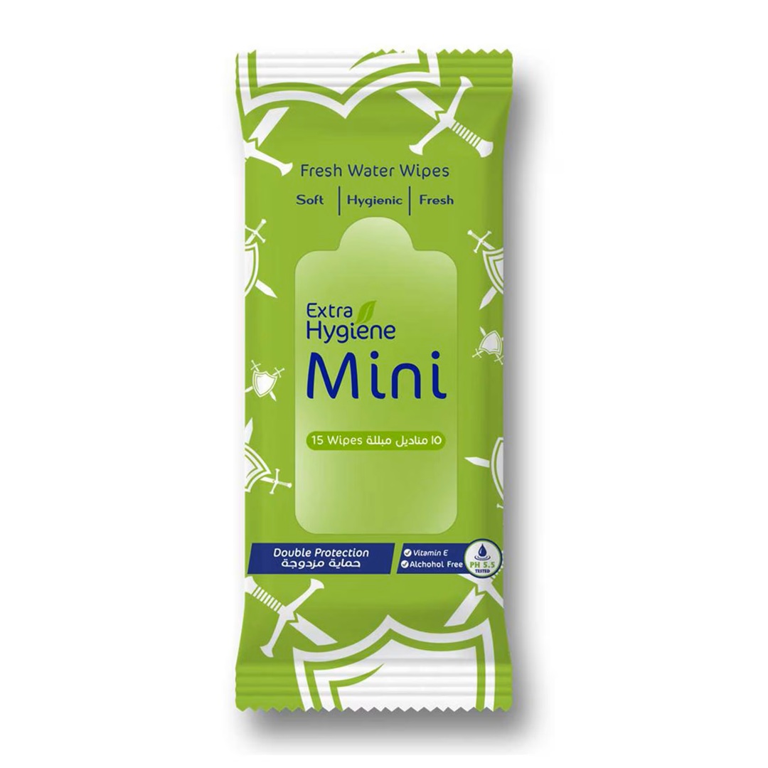اكسترا هايجين ميني حماية مزدوجة - 15 منديل