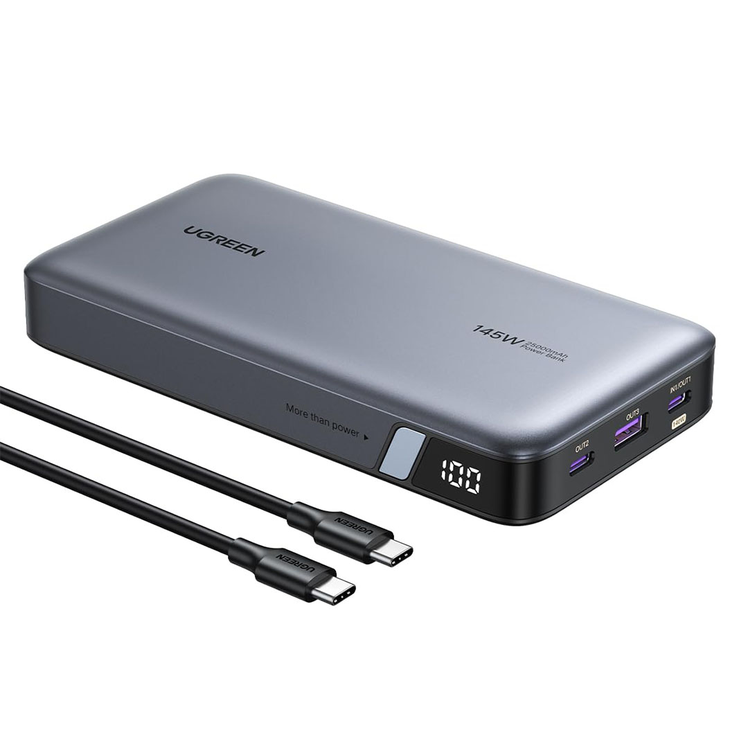 باور بانك يوجرين - سعة 25000 مللي أمبير/ساعة - 145 واط - UGREEN-25K145W