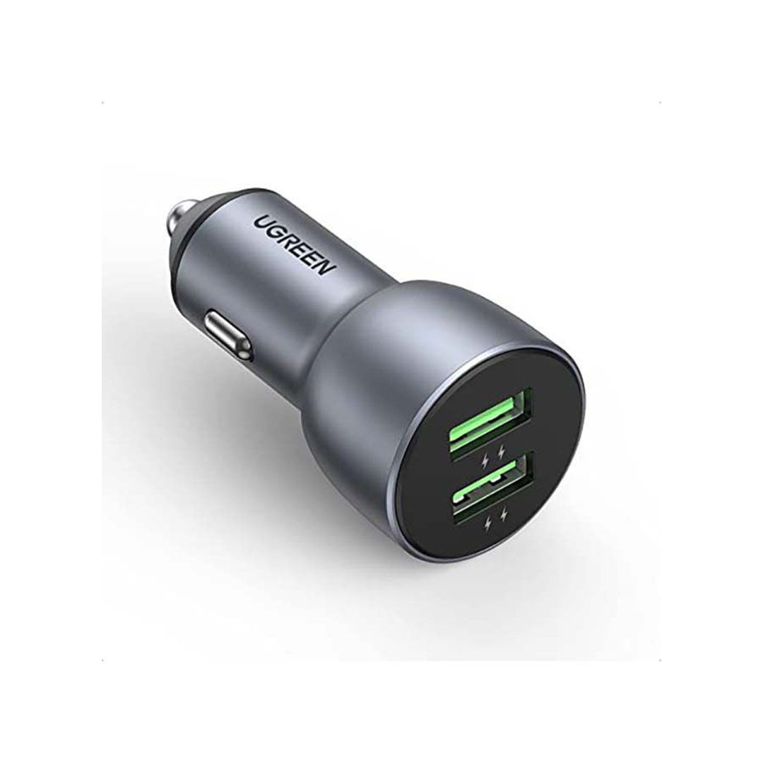 شاحن سيارة يوجرين - 36 واط QC3.0 - رمادي - CAR-CH36QC