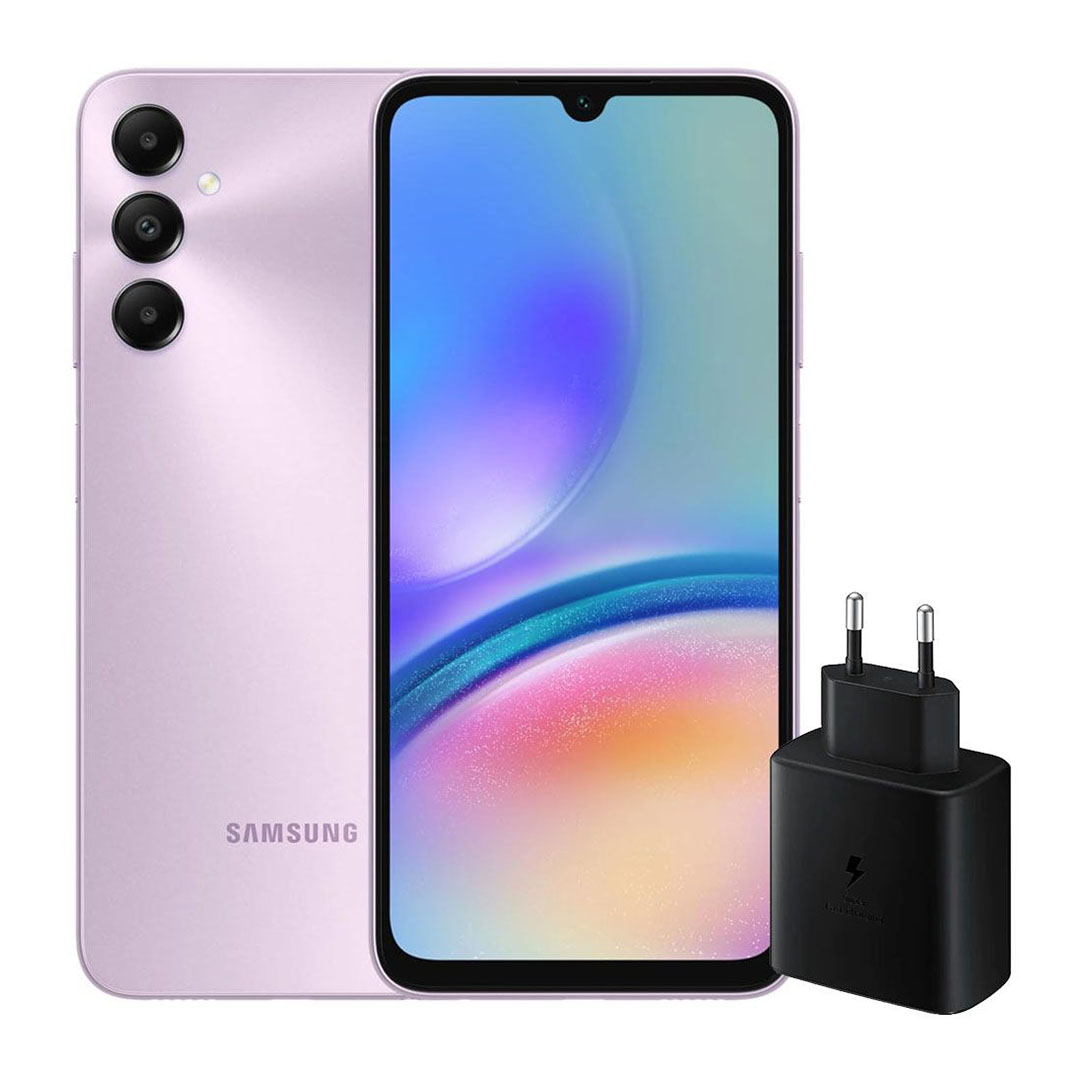 سامسونج A05S جالكسي - 128/6 جيجا - شريحتين - 4G - بنفسجي - شاحن هدية
